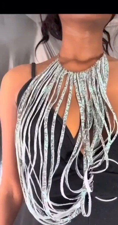 Olivgrün und braun gemusterte Premium-Loops