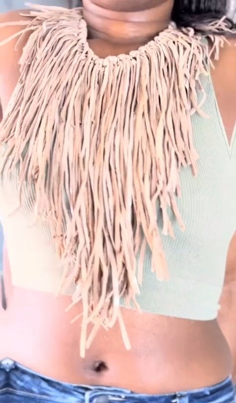 Milky Chocolate Premium Leather Fringe