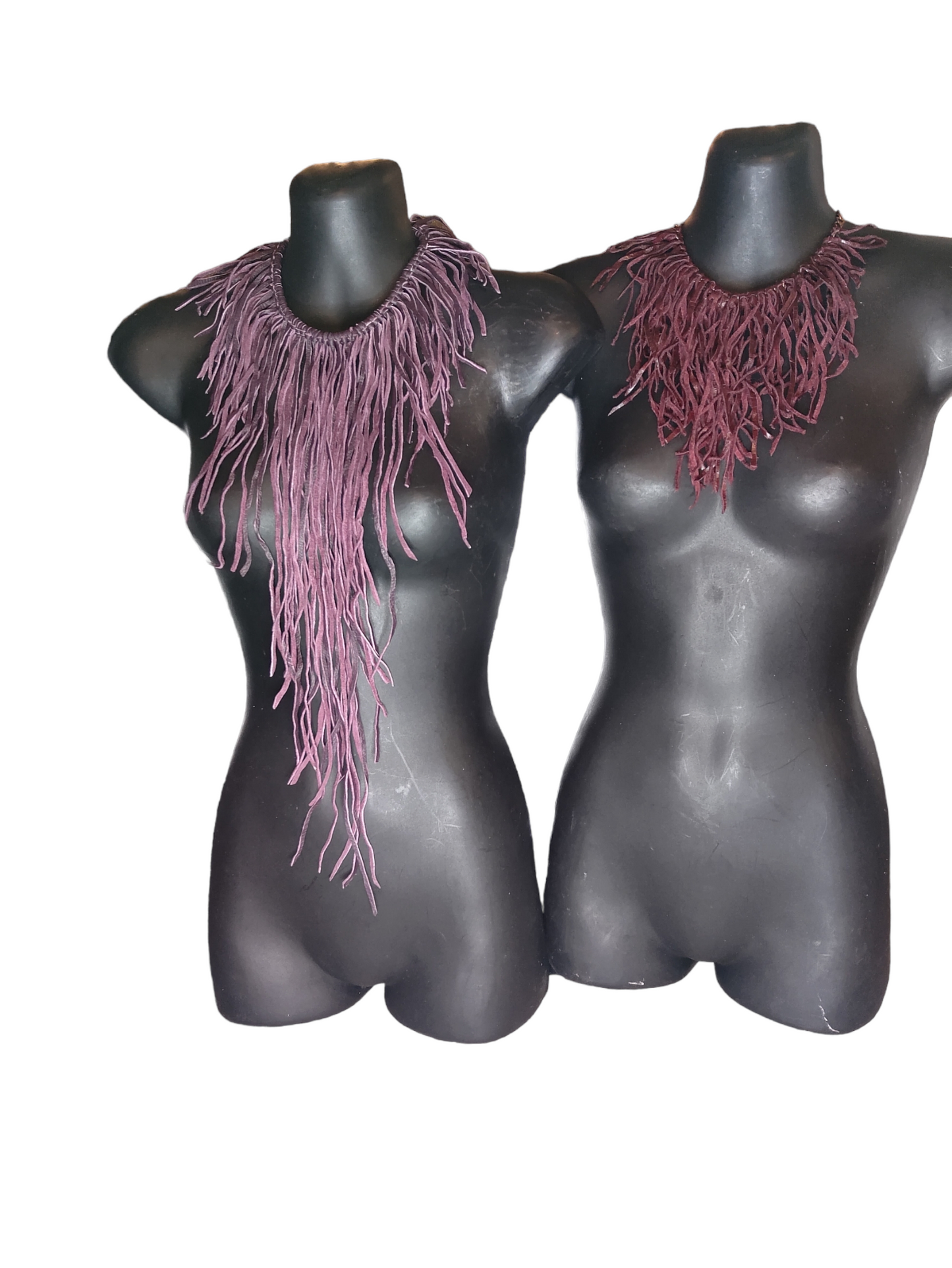 Deep Purple Leather Fringe