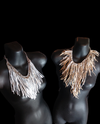 Silver Dangling Leather Strips