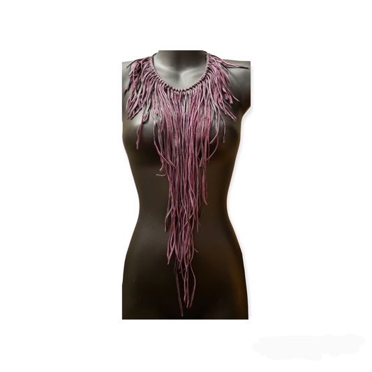Deep Purple Leather Fringe