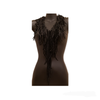 Soft Premium Black Leather Fringe Necklace 