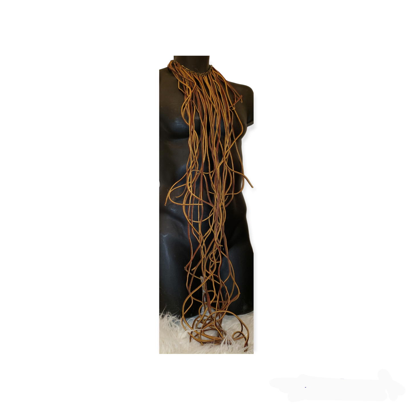 Long Brown Boogie Down Premium Leather Fringe