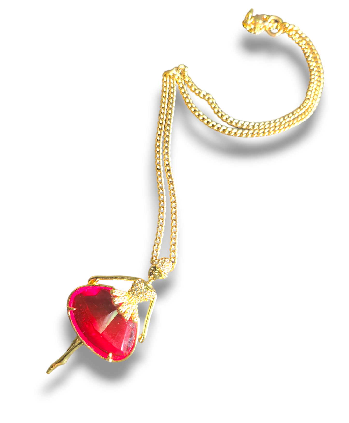 14kt Gold-Plated Link Charmed Necklace